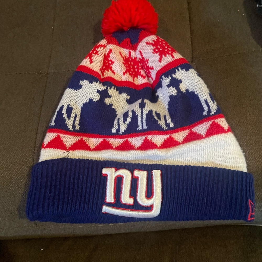 EUC NY giants fleece lined hat